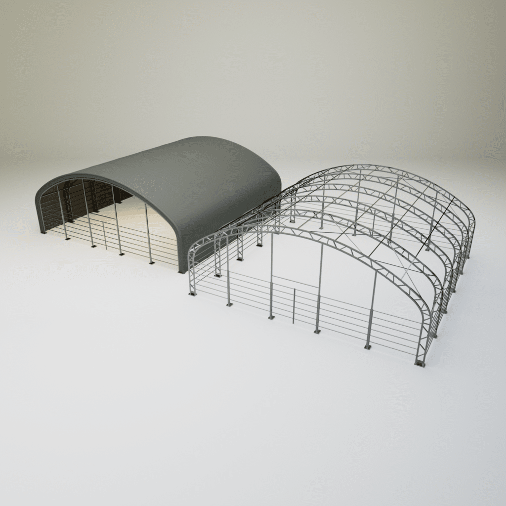 Prístrešok pre zvieratá 12,2m x 12,2m x 5m